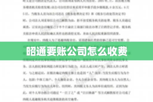 昭通要账公司怎么收费