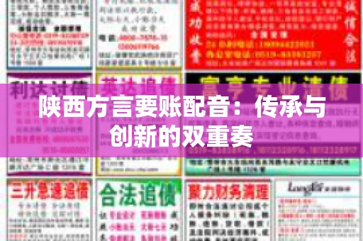 陕西方言要账配音:传承与创新的双重奏 陕西方言要账配音:传承与创新的双重奏
