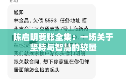 陈启明要账全集：一场关于坚持与智慧的较量