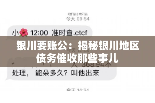 银川要账公：揭秘银川地区债务催收那些事儿
