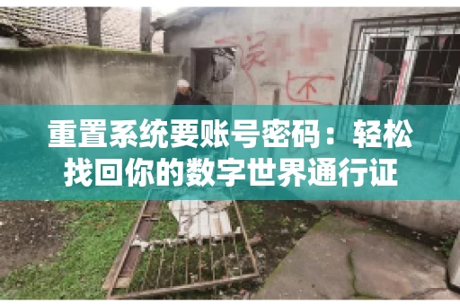 重置系统要账号密码：轻松找回你的数字世界通行证